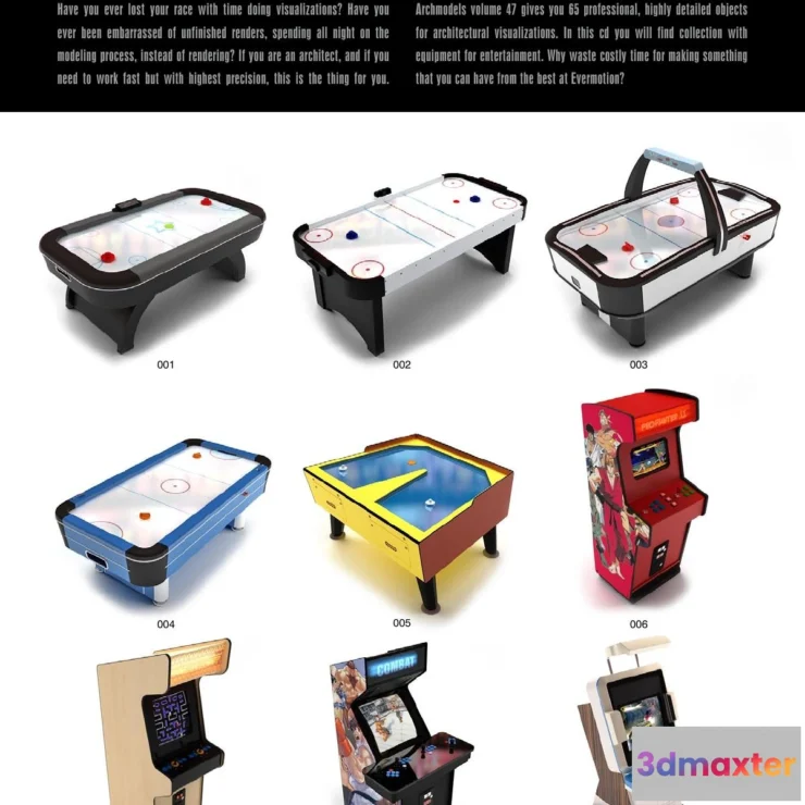 1222922 - Evermotion Archmodels Vol 047 [Game arcade equipment]