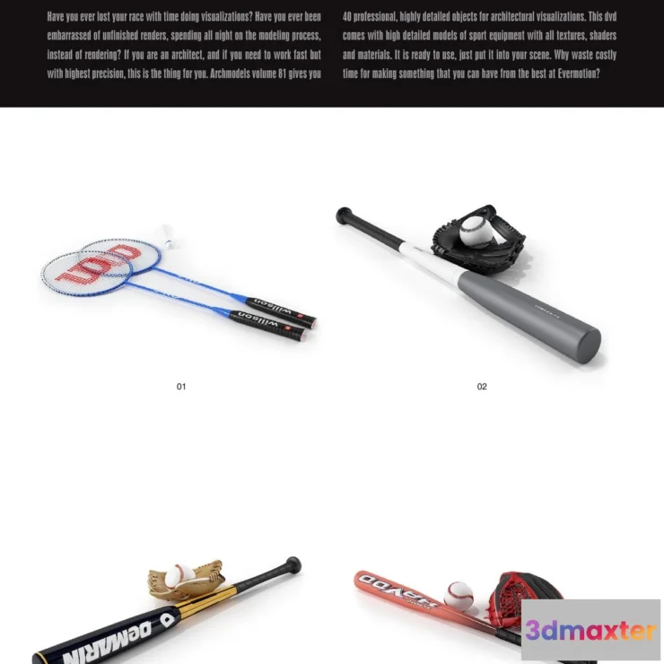 1222990 - Evermotion Archmodels Vol 081 [Sporting Goods]