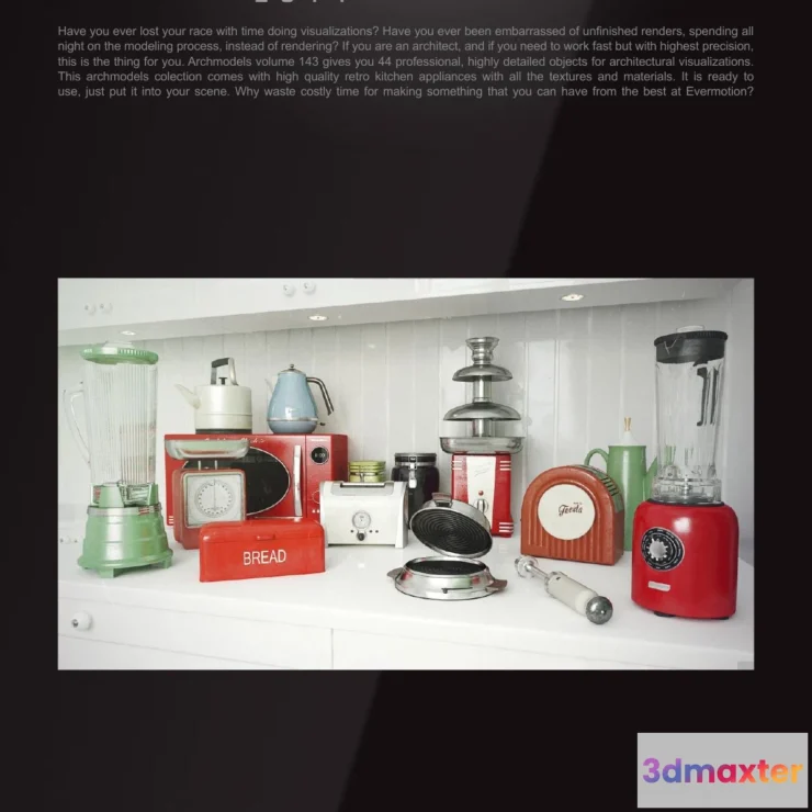 1264934 - Evermotion Archmodels Vol 143 [retro kitchen utensils]