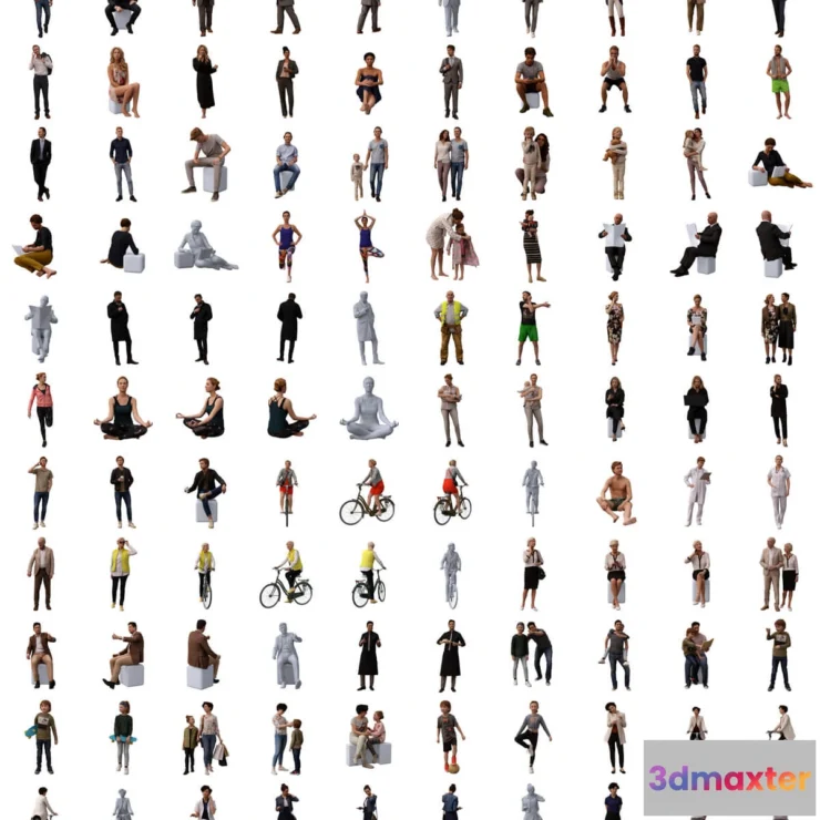 1537228 - Chaos Cosmos - 612 Character 3D Model Bundle 3D Max