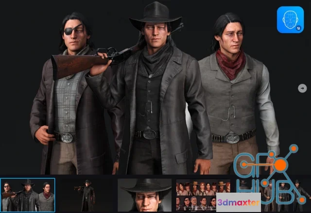 1537234 - Bandit - Game-Ready Low-poly 3D character 3D Max