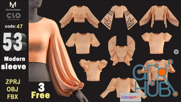 1537238 - 53 Sleeves Models (ZPRJ , FBX , OBJ , MTL) 3D Max