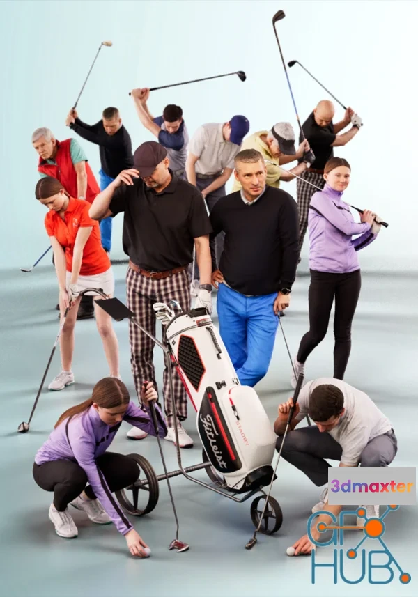 1537308 - 3dpeople - 1026 Golf Bundle 3D Max