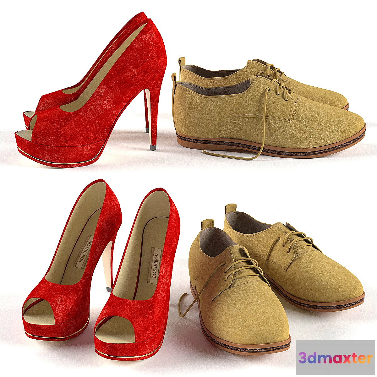 1276858 - Women’s and men’s shoes 3D Max