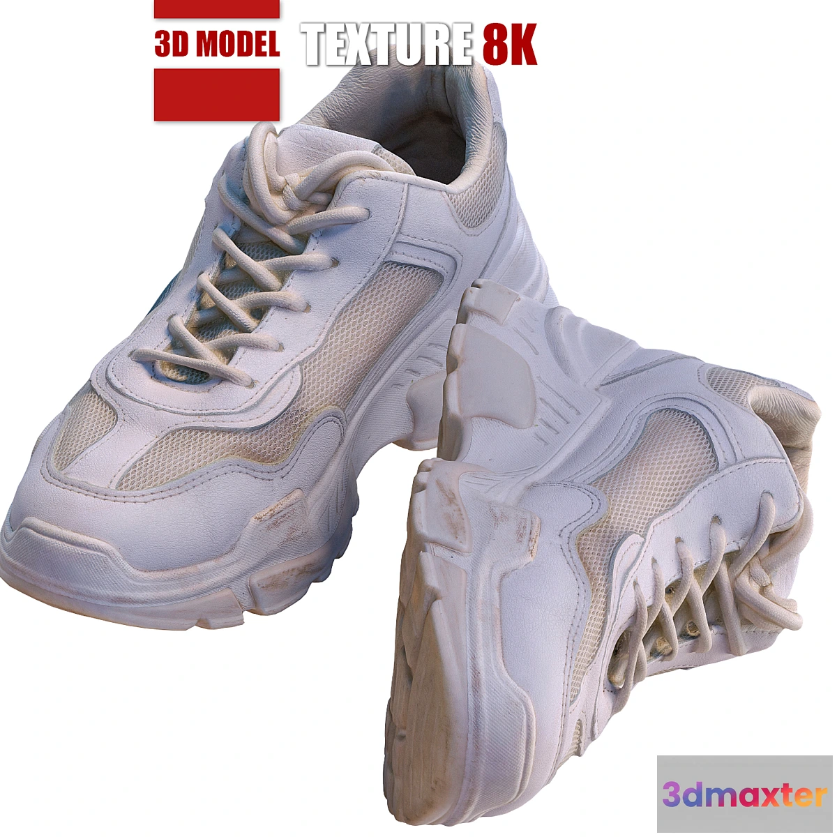 1316641 - White sneakers 120 3D Max