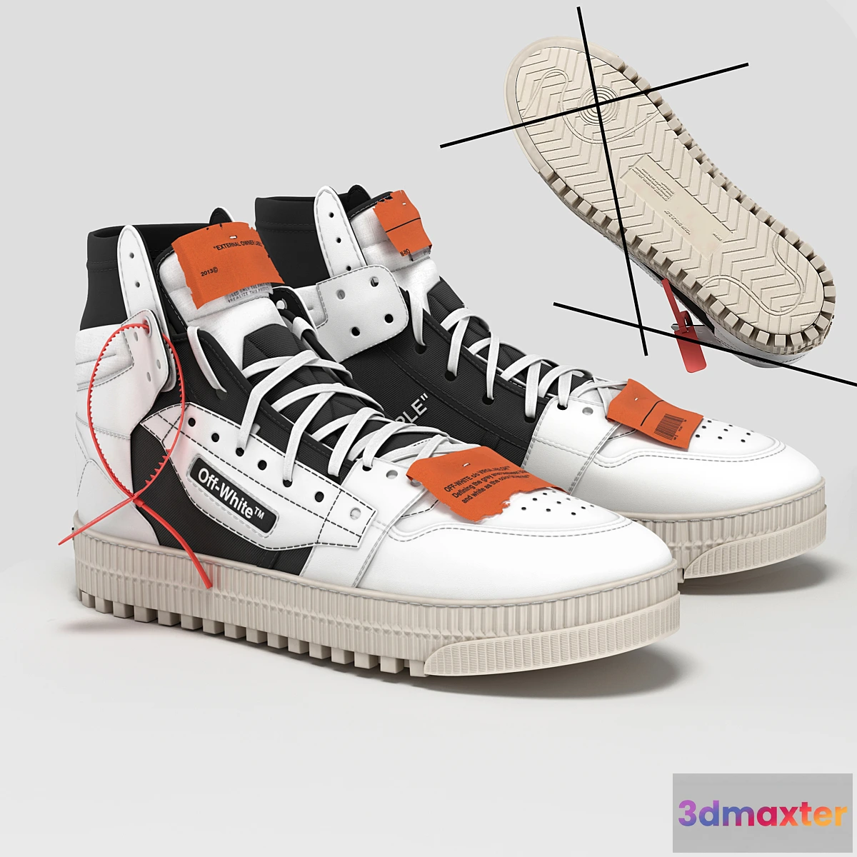 1438890 - off white court 3.0 3D Max