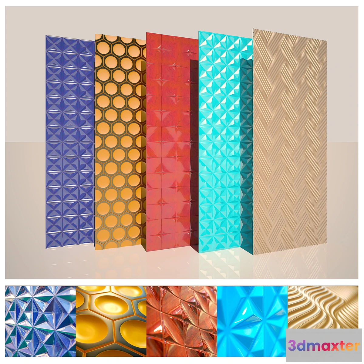1269619 - Leto wall panels New 3D Max