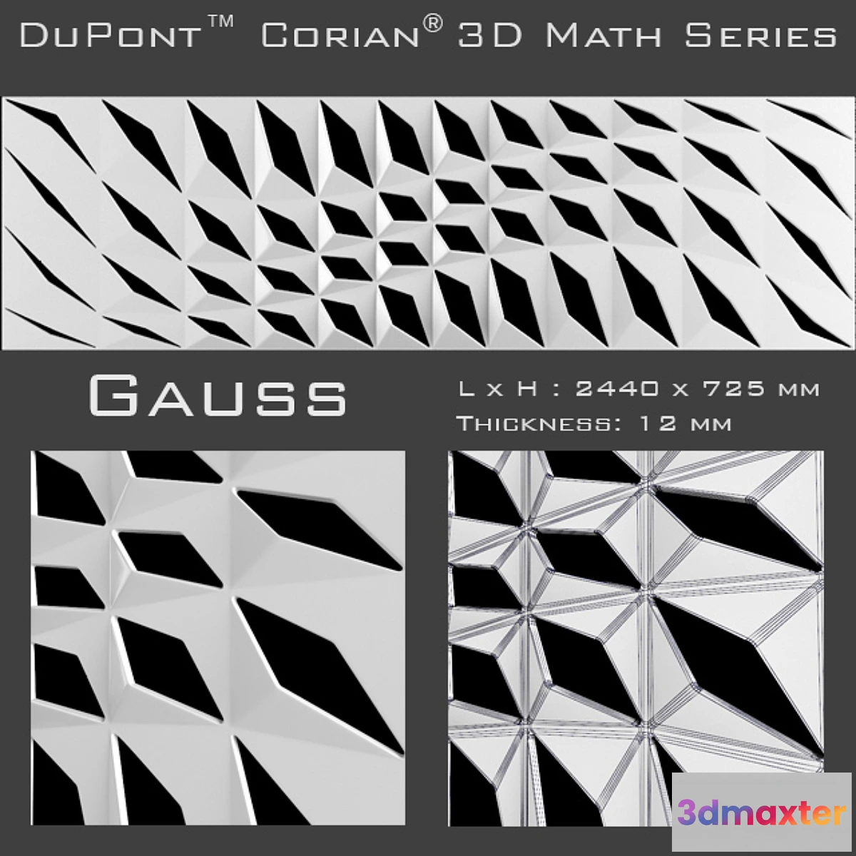 1272468 - 3D Panel Corian Gauss 3D Max