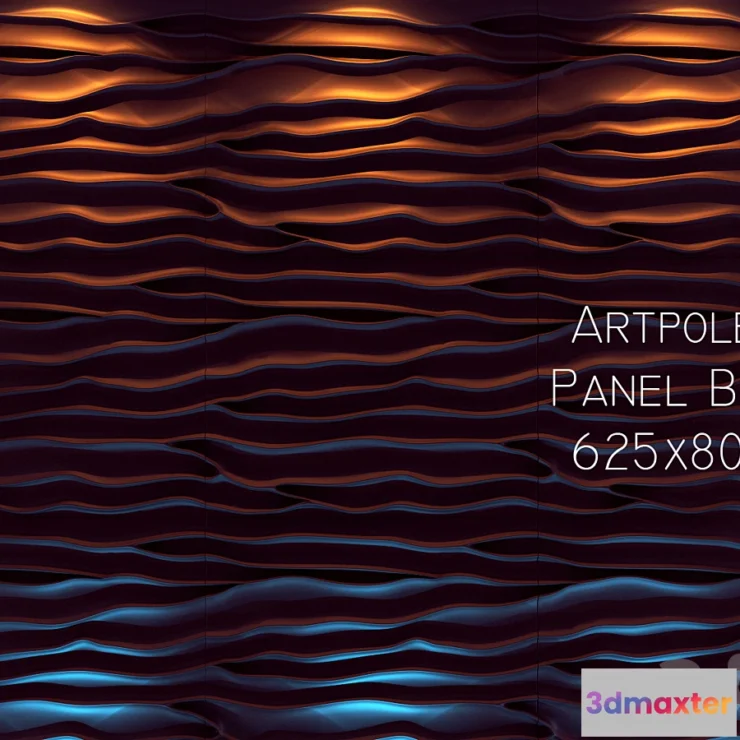 1272882 - Artpole 3D panel “Beach” Black 3D Max