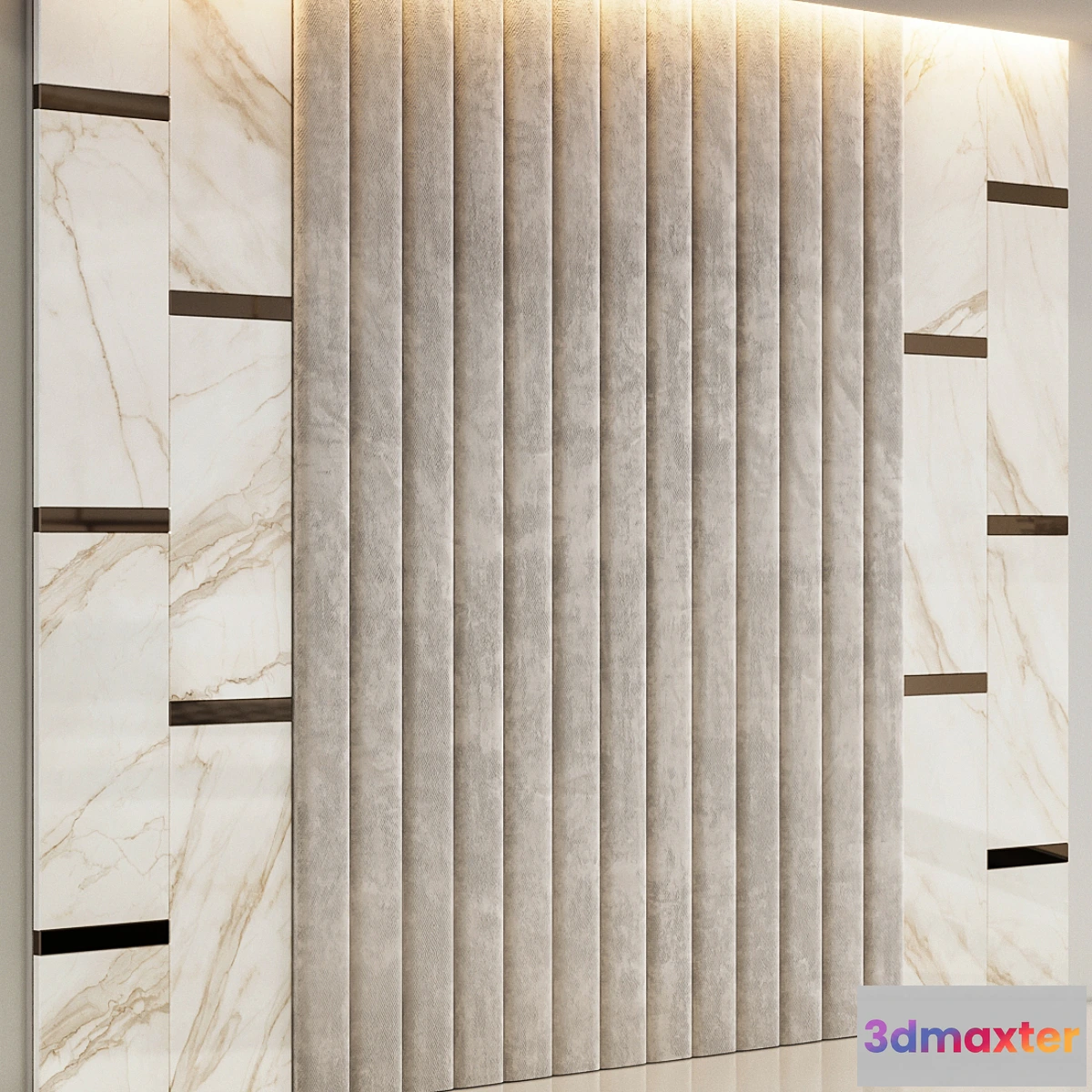 1306191 - Beige Etoile de Rex marble headboard 3D Max