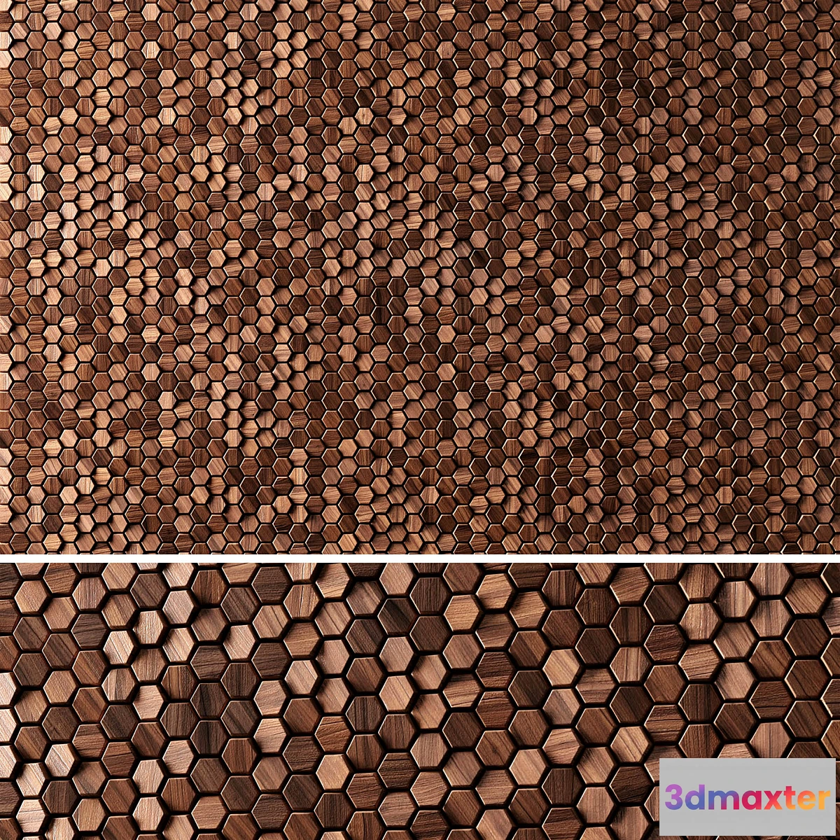 1321202 - 3D panels WOODEN Hexagon 3D Max