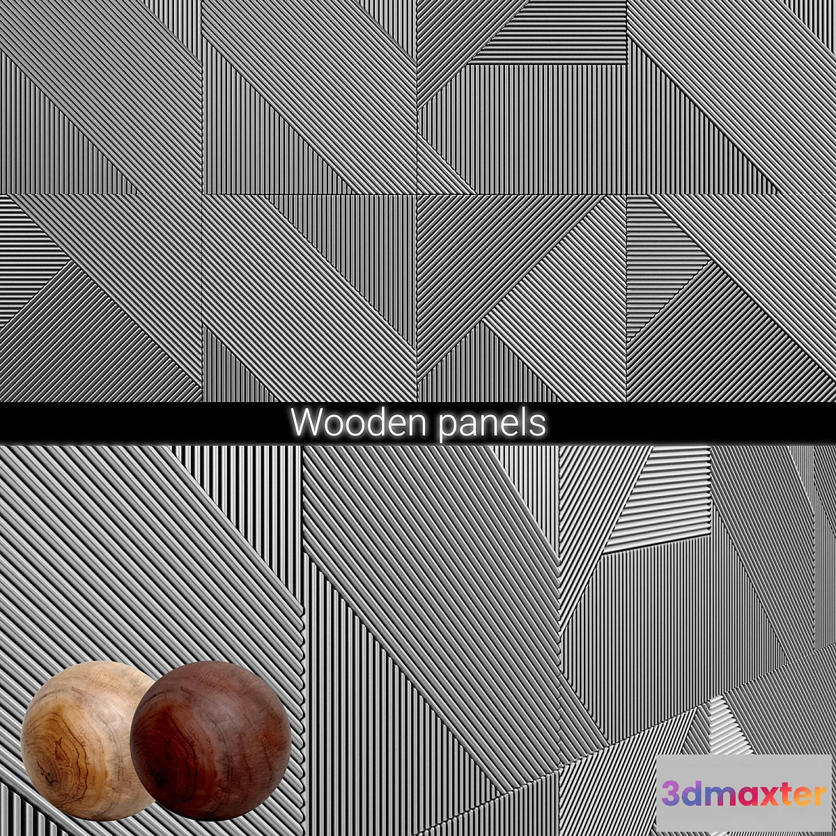 1322167 - 3D panels Emmemobili STRIPES BOISERIE 3D Max