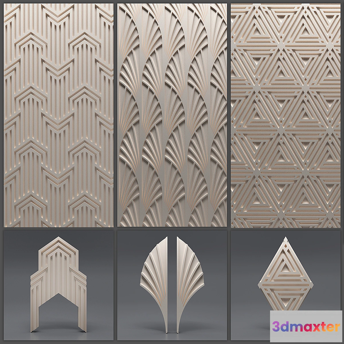 1323309 - Gypsum 3D panel 3D Max