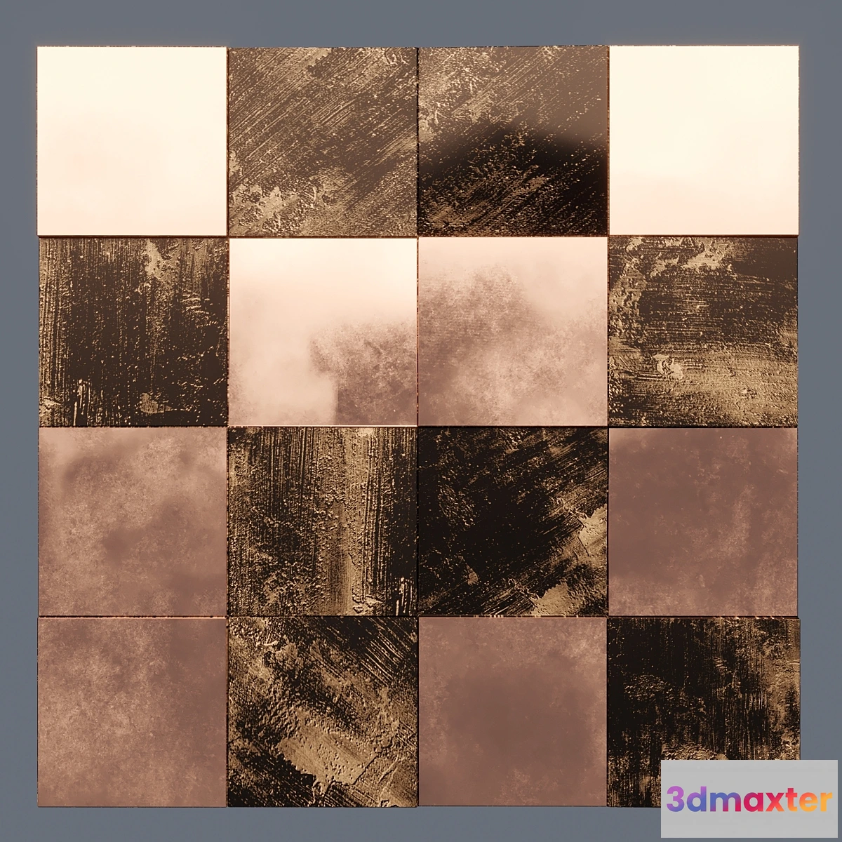 1349144 - METAL BRONZE 3D CUBES 3D Max