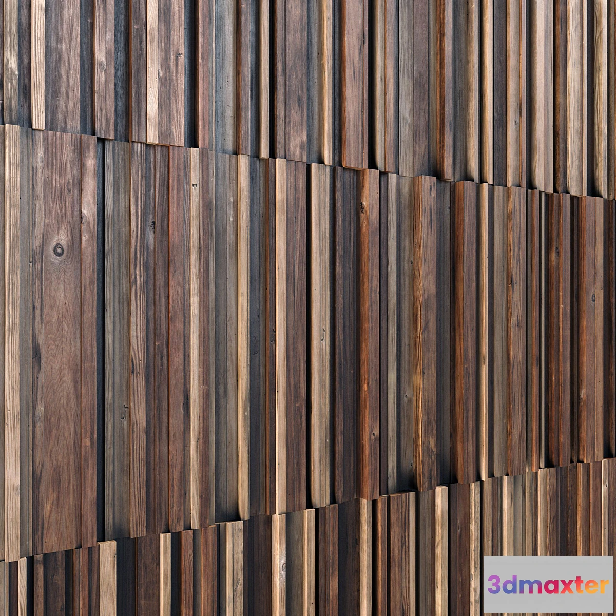 1400536 - Panel rail line wood n2 3D Max