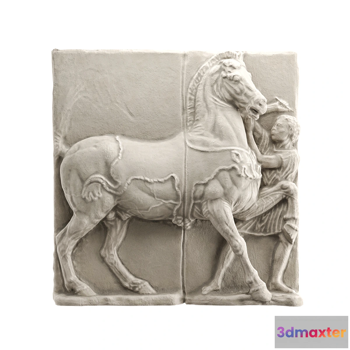 1429044 - Horse and man wall classic relief 3D Max