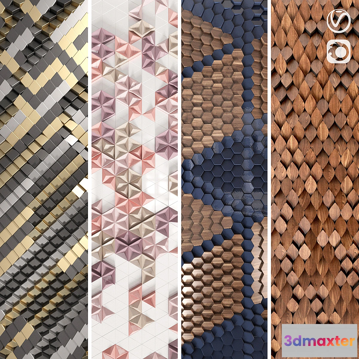 1430466 - Mosaic Giles Miller set 2 3D Max