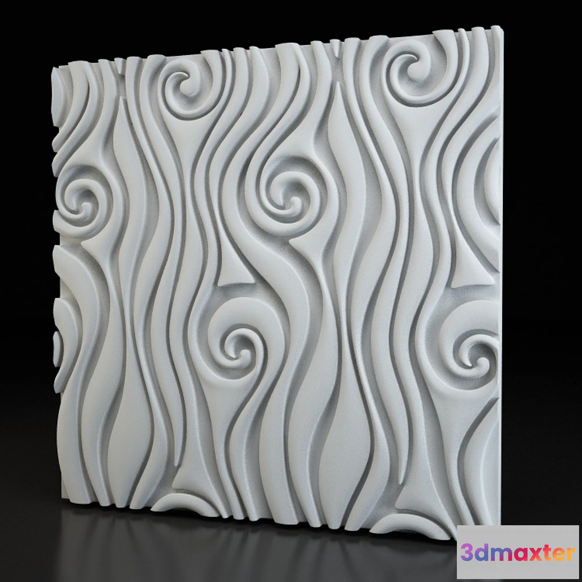 1478136 - Curl-3d plaster panel 3D Max