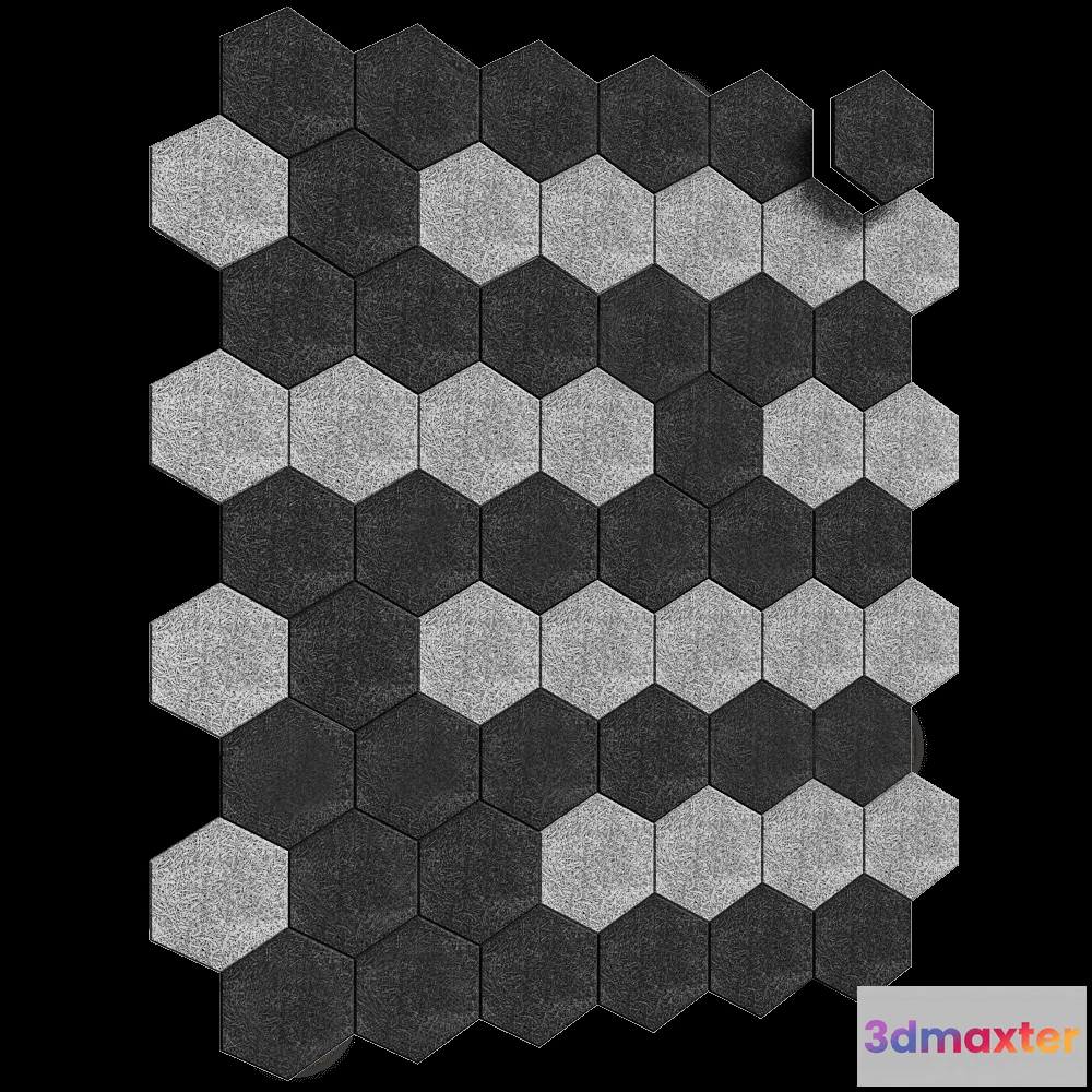 1592132 - BAUX - Acoustic panel Wood Wool Hexagon Large 3D Max
