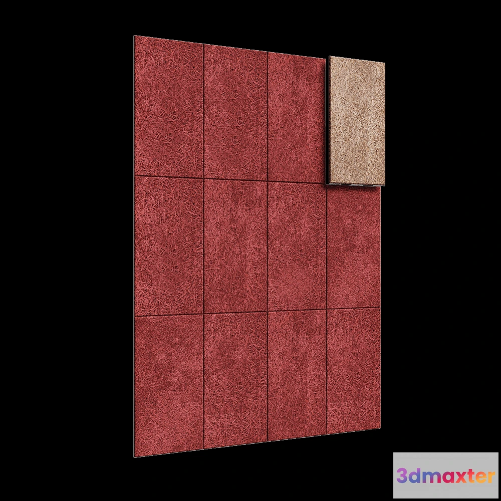 1592134 - BAUX - Acoustic panel Wood Wool Rectangle Large 3D Max
