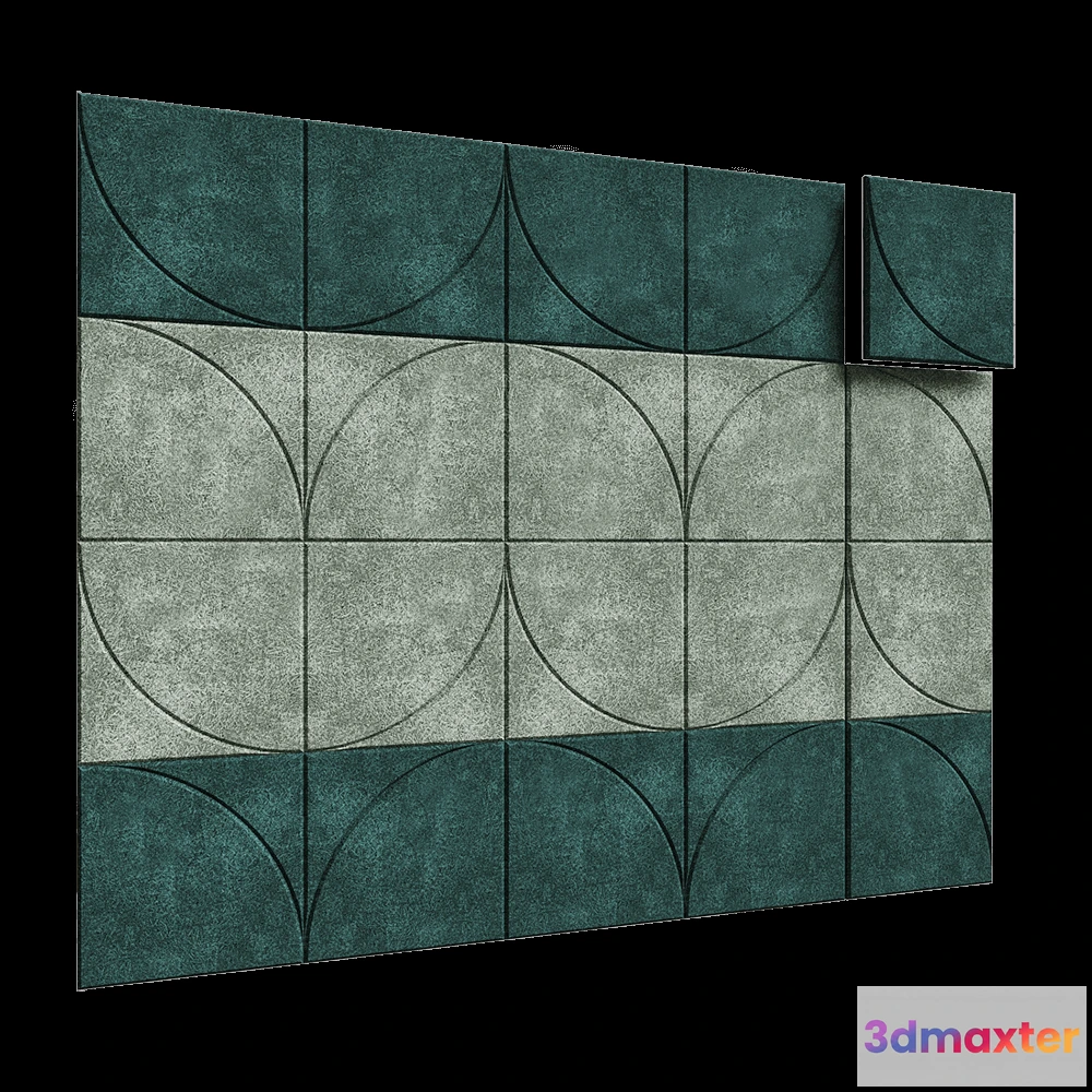 1592140 - BAUX - Acoustic panel Wood Wool Quarter Circle Large 3D Max