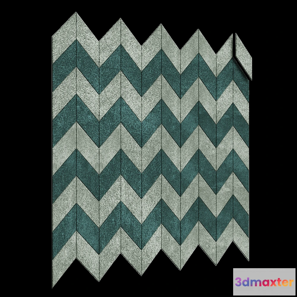 1592148 - BAUX - Acoustic panel Wood Wool Parallelogram Large 3D Max