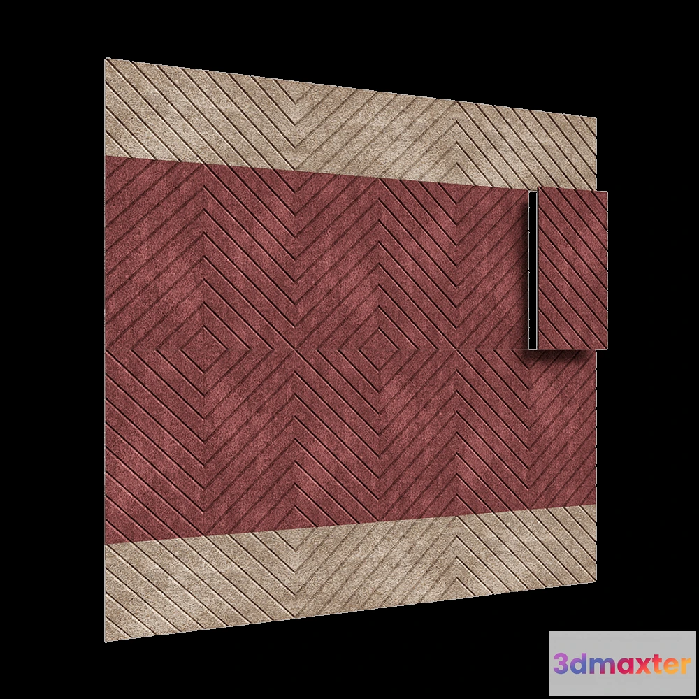 1592150 - BAUX - Acoustic panel Wood Wool Diagonal 3D Max