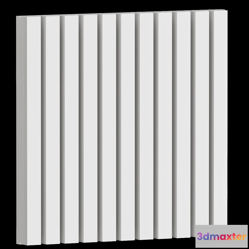 1592478 - Gesso 3D - Wall panel Large Lath 3D Max