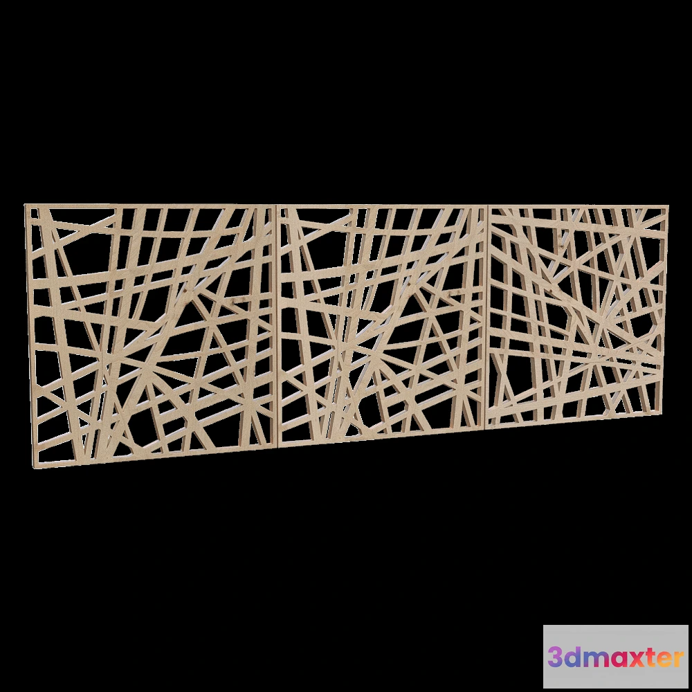 1592698 - decoration - Wall panel Straw 3D Max