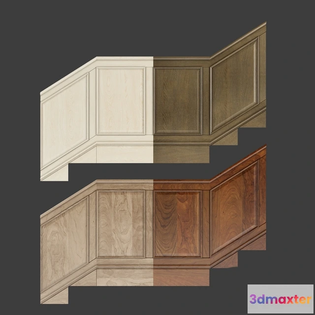 1592740 - decoration - Wall panels set 4 3D Max