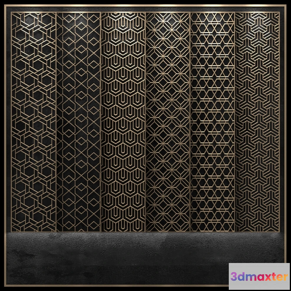 1592830 - decoration - Decorative panel 2 3D Max