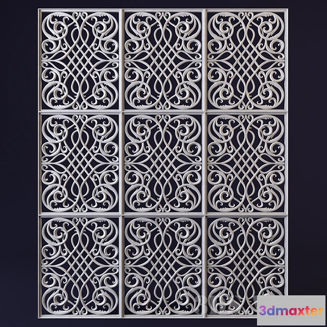1592898 - decoration - Decorative carved panel 3D Max