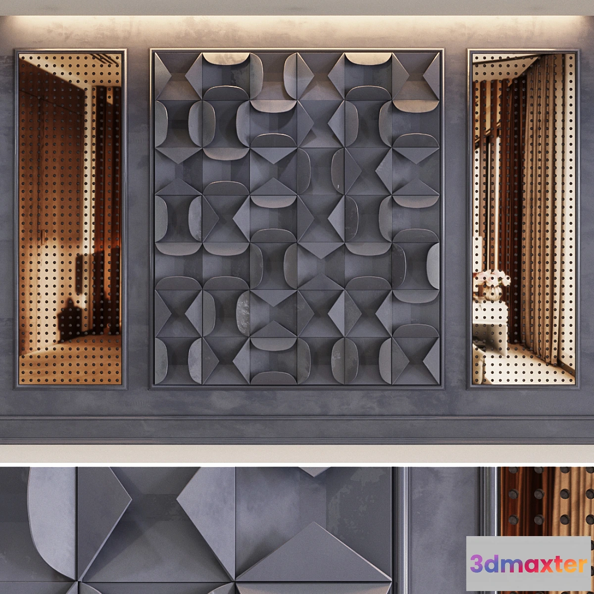 871277 - Decorative volumetric wall panel mid century modern - No.4