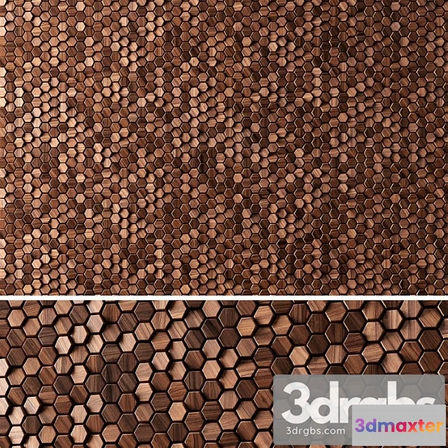 916528 - 3d panels wooden hexagon