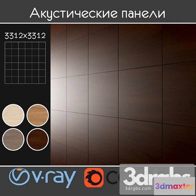 916552 - Acoustic Decorative Panels 4 Types Set 021