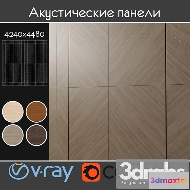 916556 - Acoustic Decorative Panels 4 Types Set 109