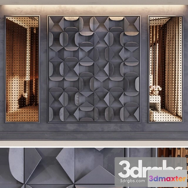 916626 - Decorative volumetric wall panel mid century modern