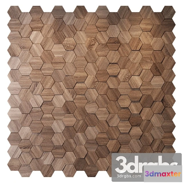 916772 - Hexagon wood panel