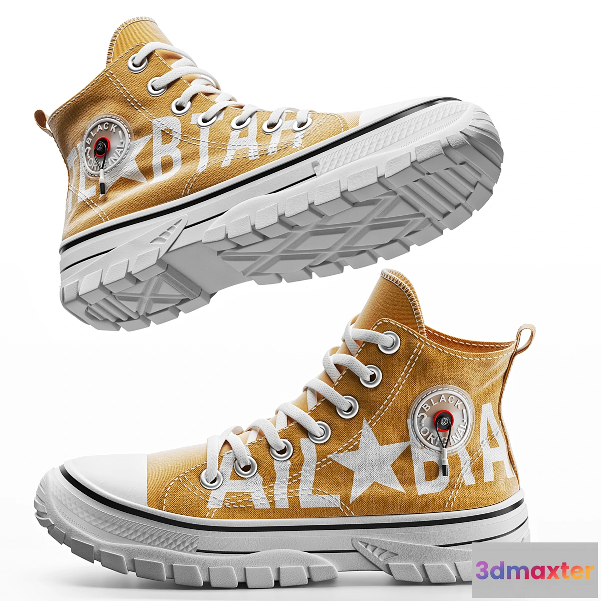 591020 - Casual High-top Mustard