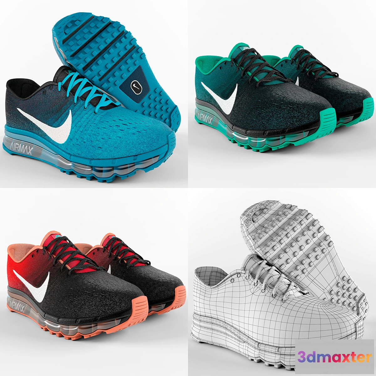 673357 - Low poly sneakers Nike Air Max