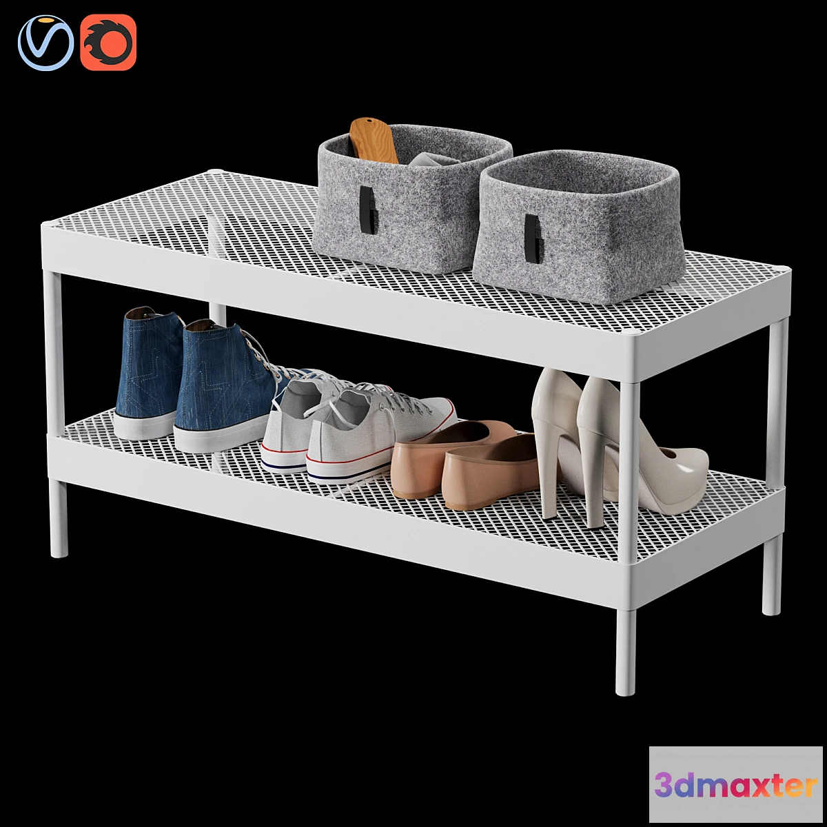 784672 - Ikea Makkaper Shoe Rack and Shoe Set