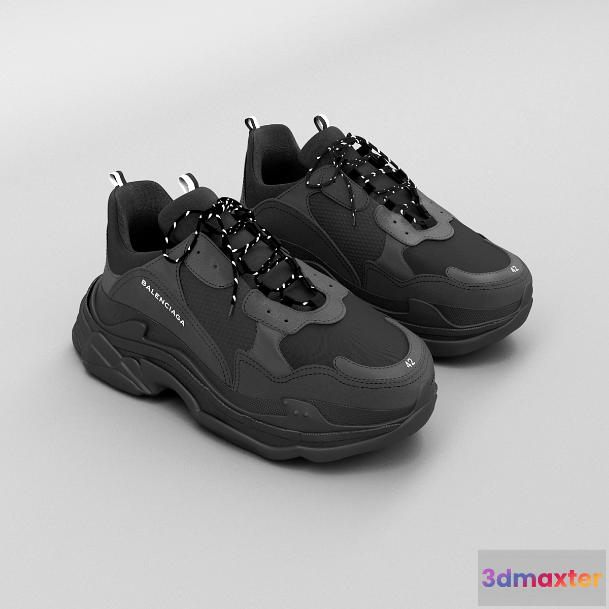 811386 - balenciaga triple s black - No.3