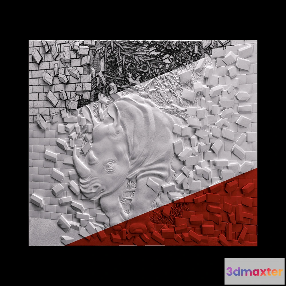 1593010 - Deco Line - Rhinocer 3D Max