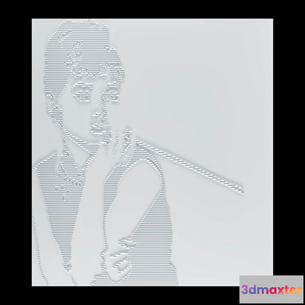 1593168 - Wall deco - AUDREY HEPBURN B-32 3D Max