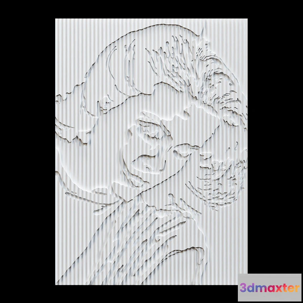 1593176 - Wall deco - PORTRAIT B-34 3D Max