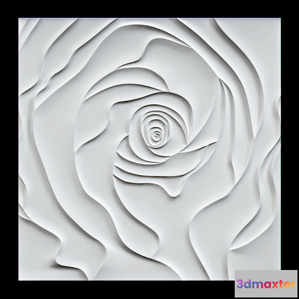 1593186 - Wall deco - ROSE B-01 3D Max