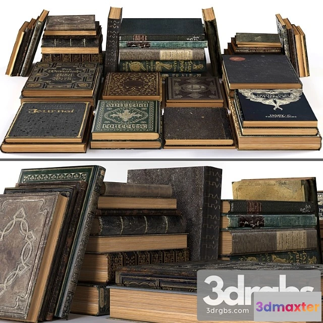 1016668 - Book stack set classic old