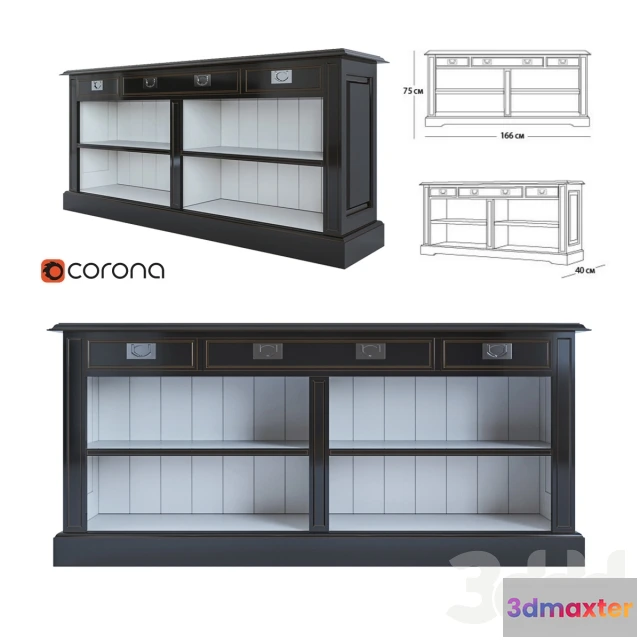 1099554 - Комод Keywest Open Bookcase - 233111