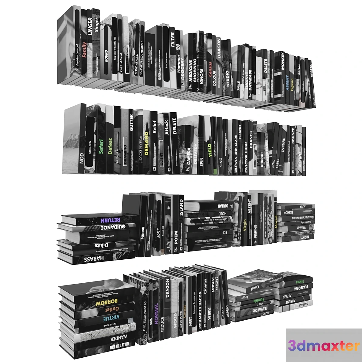 1298990 - Books (150 pieces) 3 1-3 3D Max