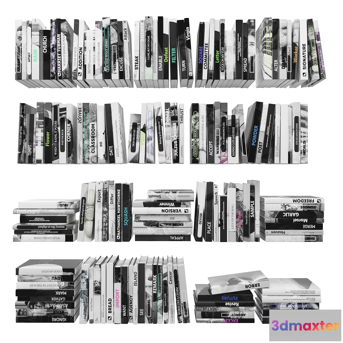 1299177 - Books (150 pieces) 2 1-2 3D Max